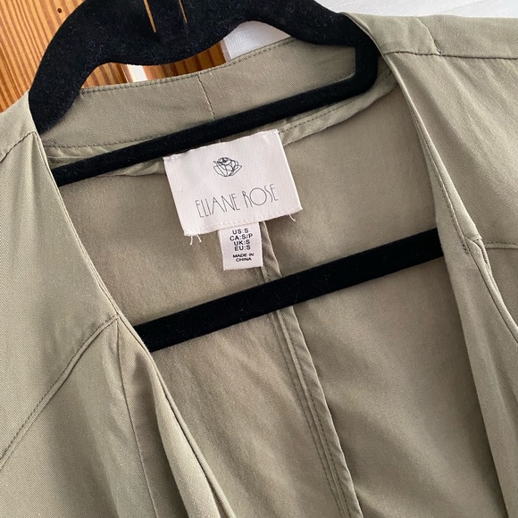 Olive Draped Blazer Jacket - Picture 2 of 4